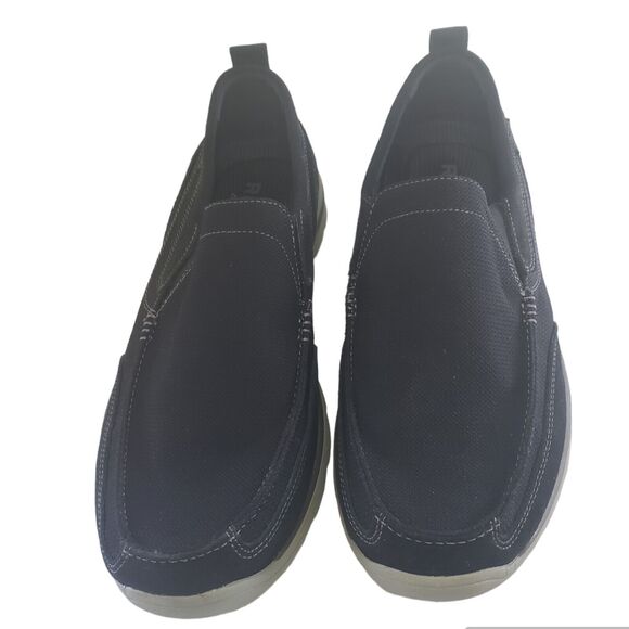 Skechers Mens Size 14 Black Relaxed Fit Memory Foam Textile Leather SN64365 - Picture 3 of 16